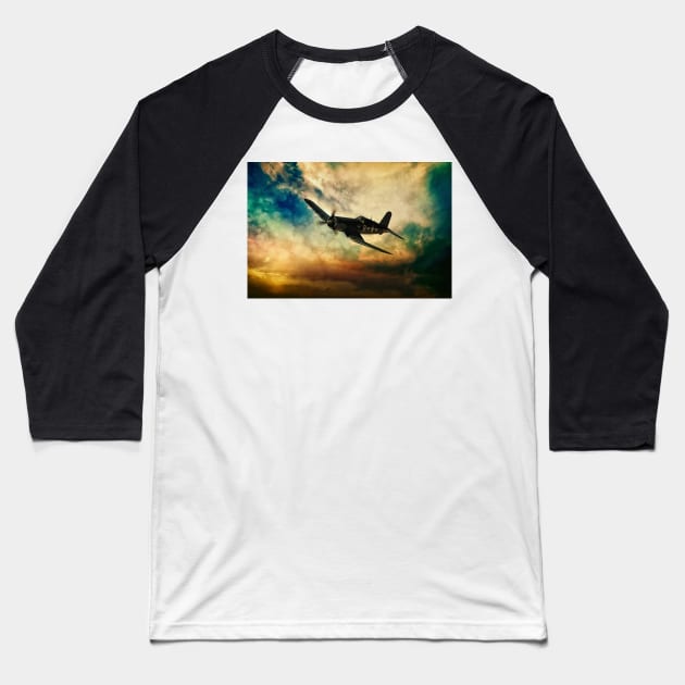 Corsair Legend Baseball T-Shirt by aviationart
